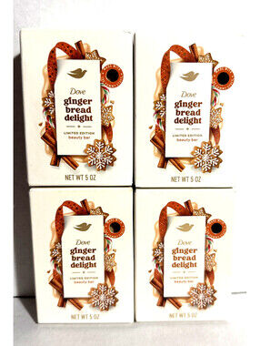 Dove Gingerbread Delight Limited Edition Holiday Treats Beauty Bar Soap Lot of 4